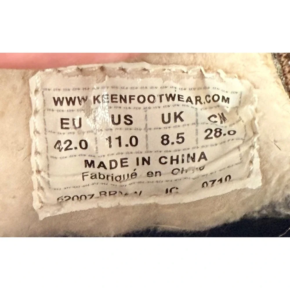 KEEN Hoodoo Leather Slip On Clog Shoes Brown Fleece Lined Men's Size 11